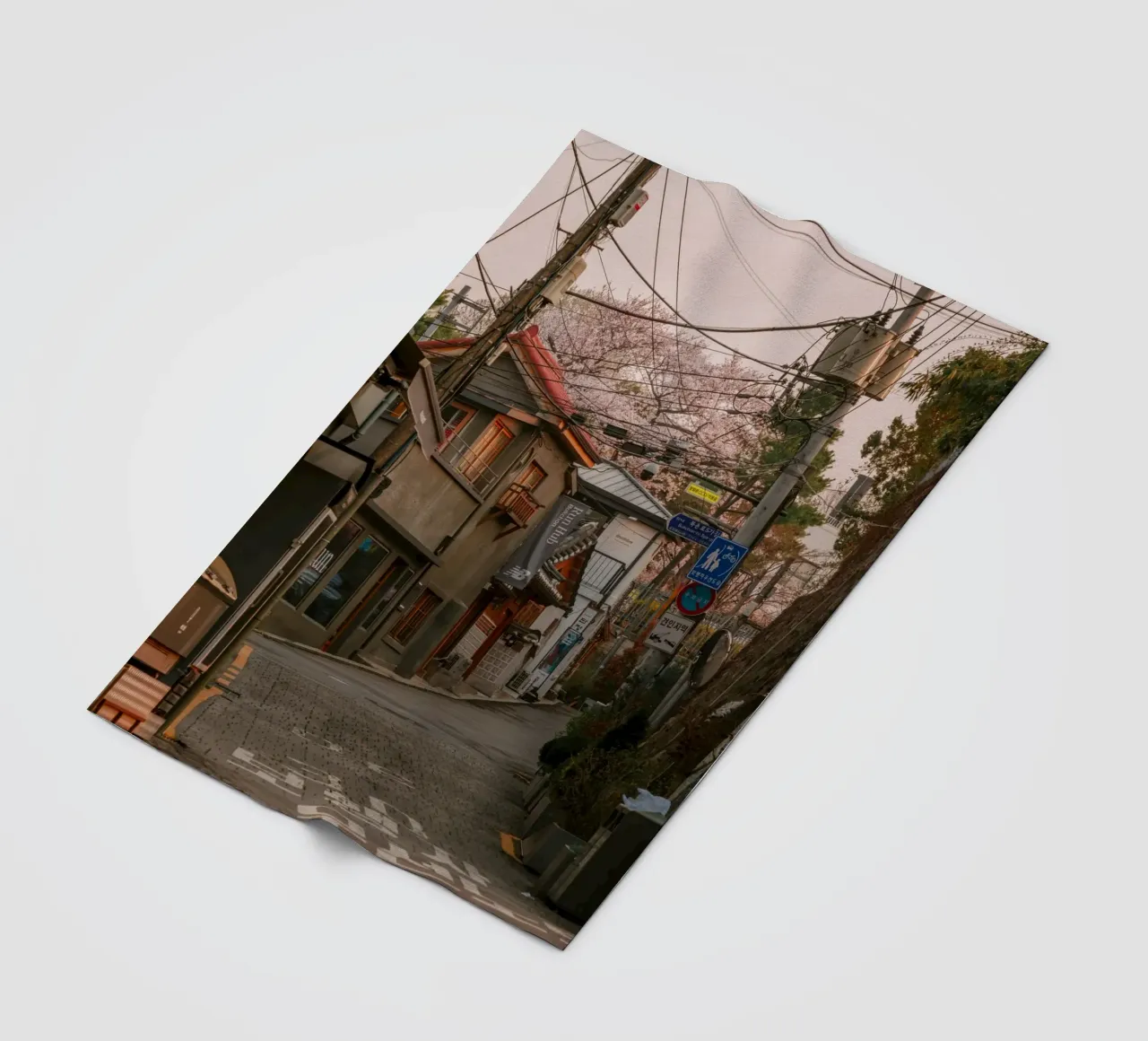 Mattinata nella Seul urbana, Corea del Sud coperta in pile da mbgraphx2