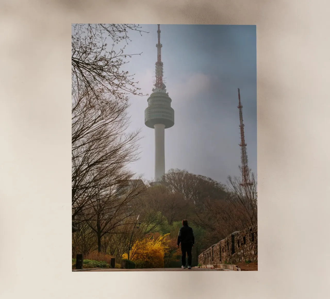 Torre Namsan a Seul, Corea del Sud pellicola backlit da mbgraphx2