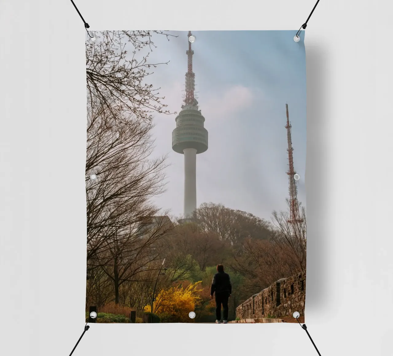 Torre Namsan a Seul, Corea del Sud telo in pvc da mbgraphx2