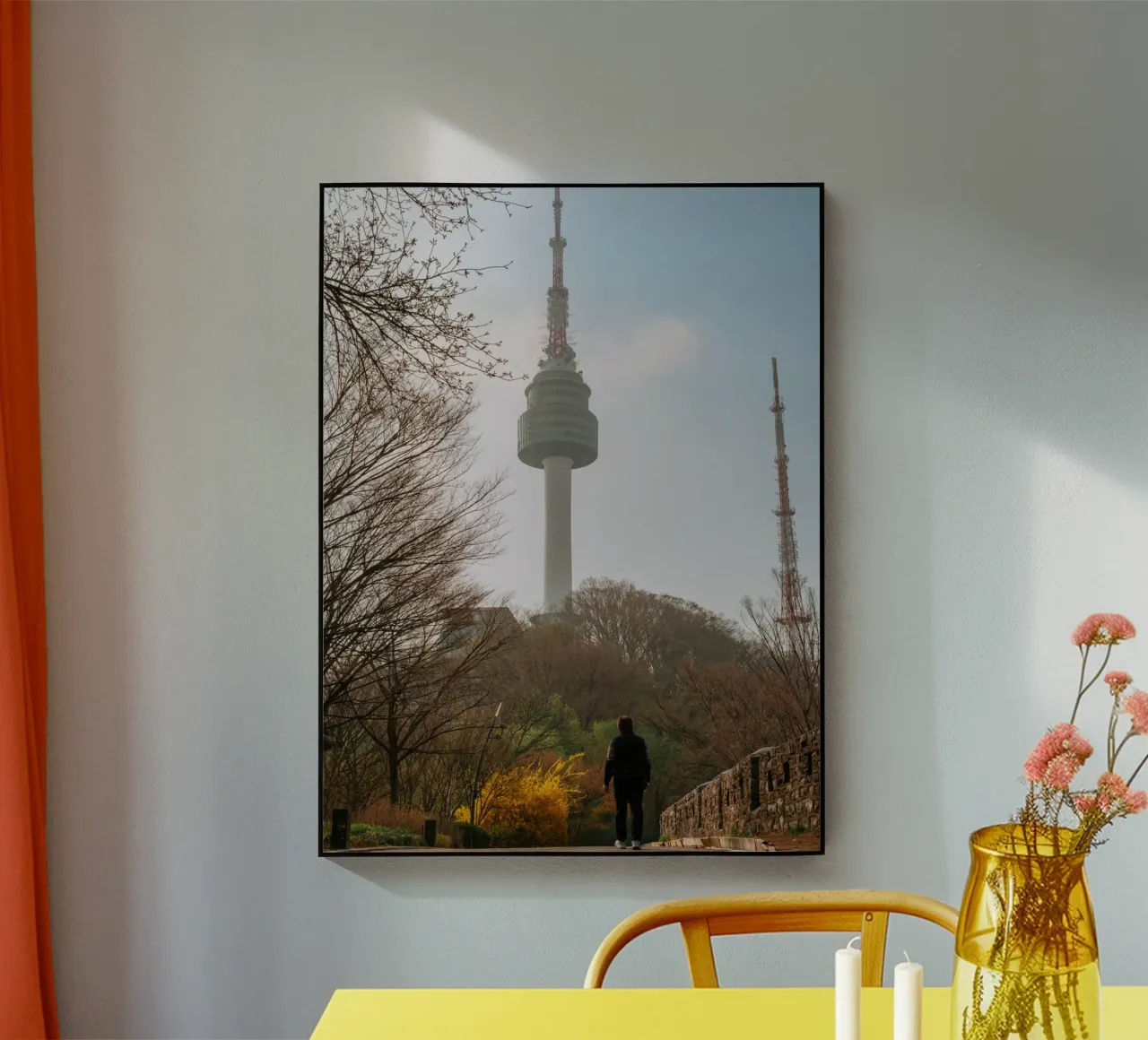 Namsan toren in Seoul, Zuid-Korea acryl van mbgraphx2