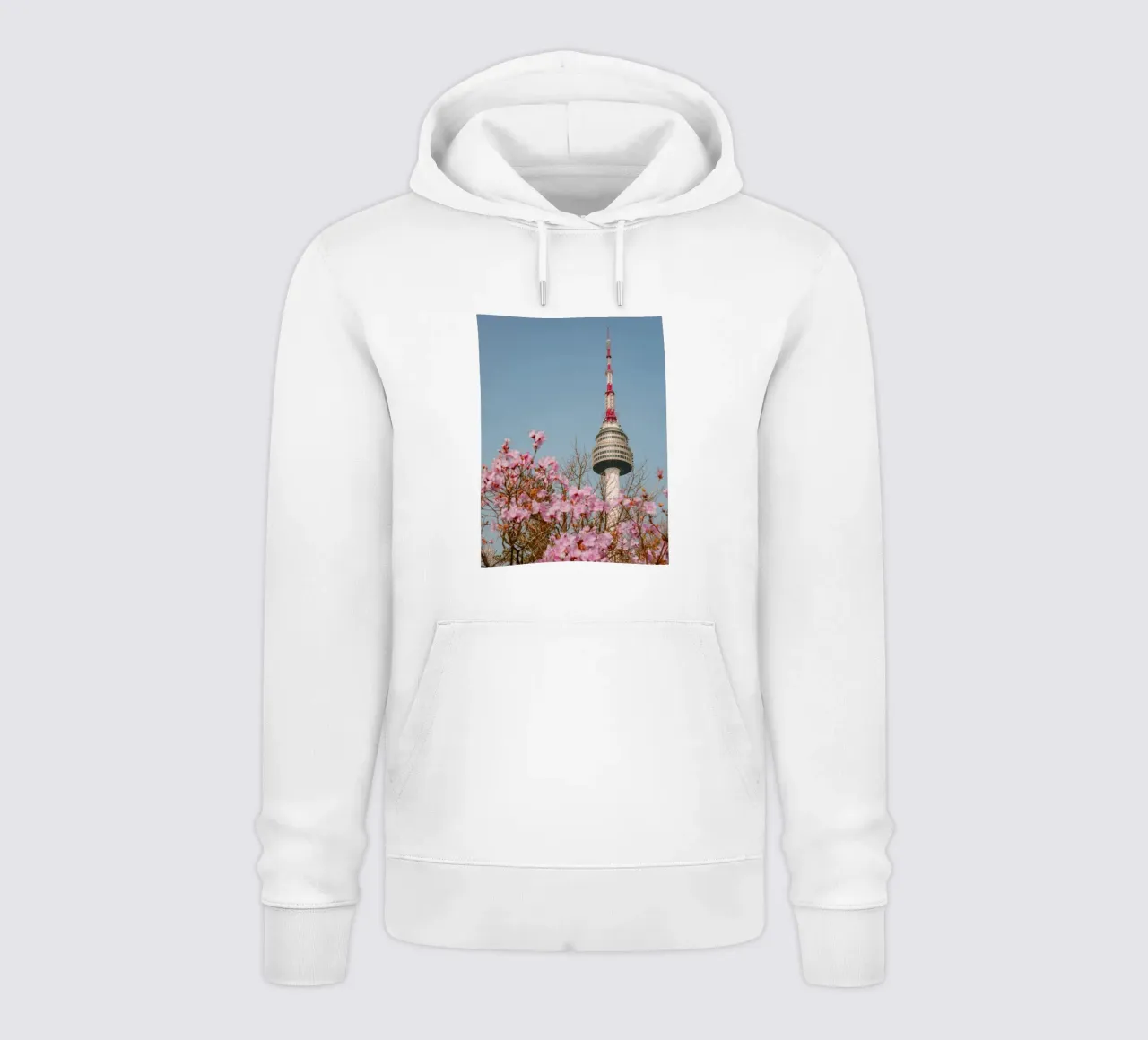 Torre Namsan a Seul, Corea del Sud felpa con cappuccio da mbgraphx2