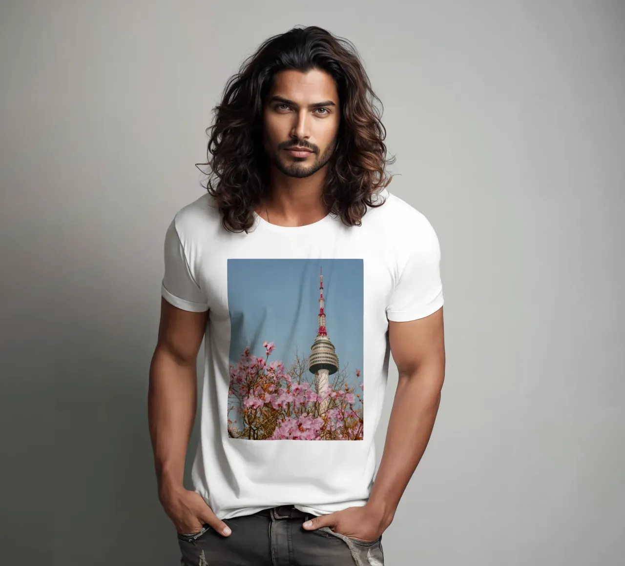 Torre Namsan a Seul, Corea del Sud t-shirt da mbgraphx2