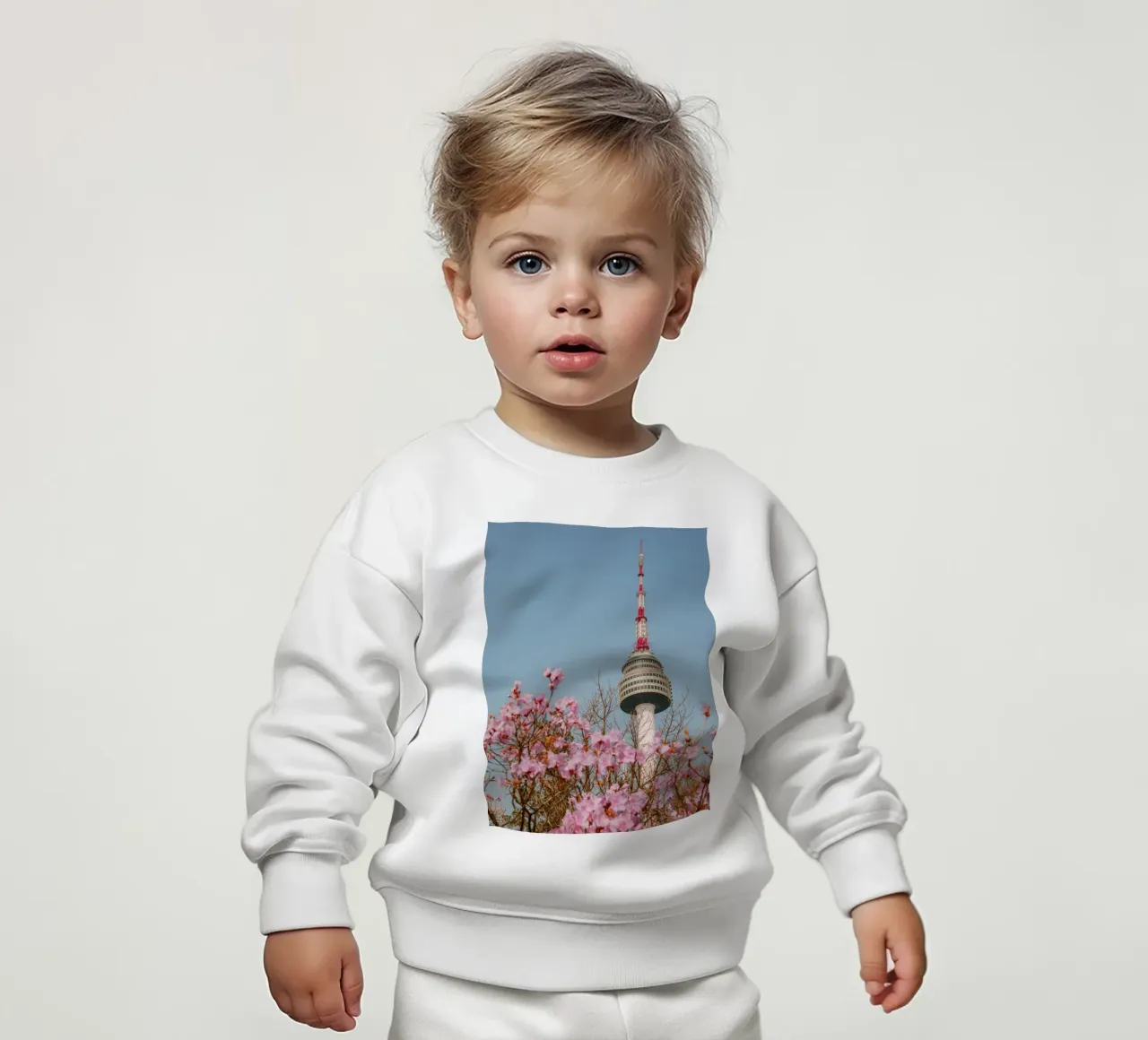 Torre Namsan a Seul, Corea del Sud felpa neonato da mbgraphx2