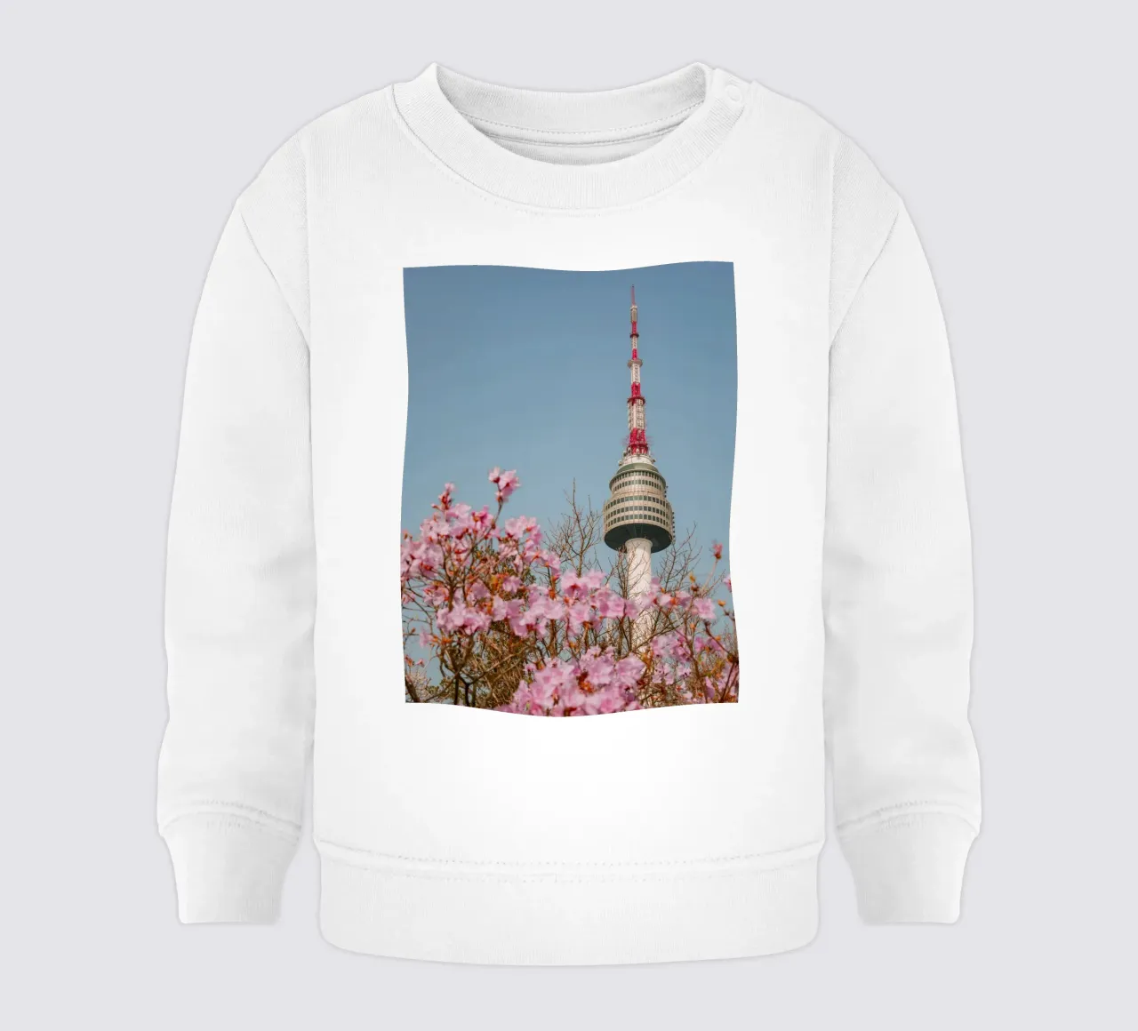 Torre Namsan a Seul, Corea del Sud felpa neonato da mbgraphx2