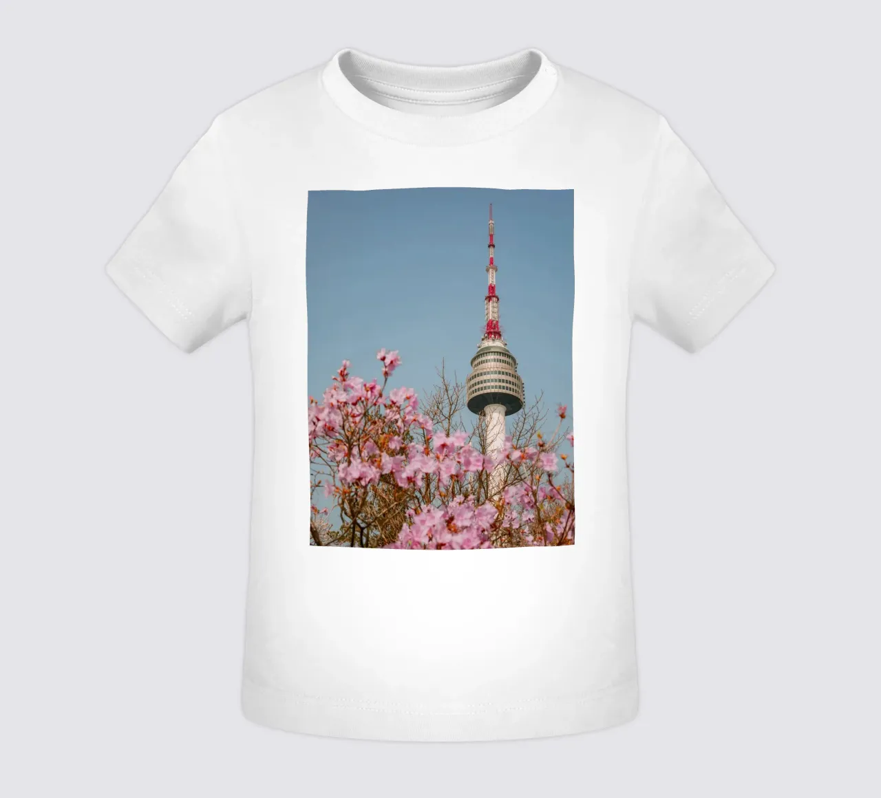 Torre Namsan a Seul, Corea del Sud maglietta neonato da mbgraphx2