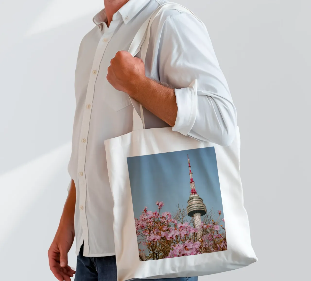 Torre Namsan a Seul, Corea del Sud borsa in juta da mbgraphx2