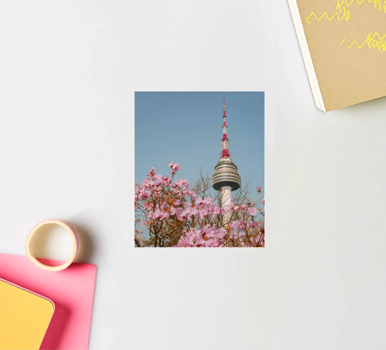 Torre Namsan a Seul, Corea del Sud adesivo da mbgraphx2