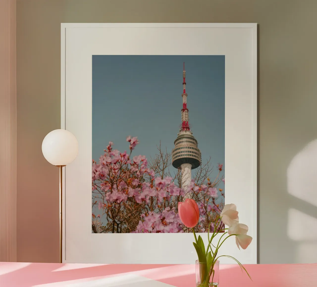 Torre Namsan a Seul, Corea del Sud carta hahnemühle da mbgraphx2
