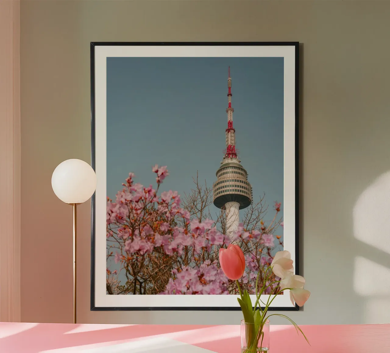 Torre Namsan a Seul, Corea del Sud carta hahnemühle da mbgraphx2