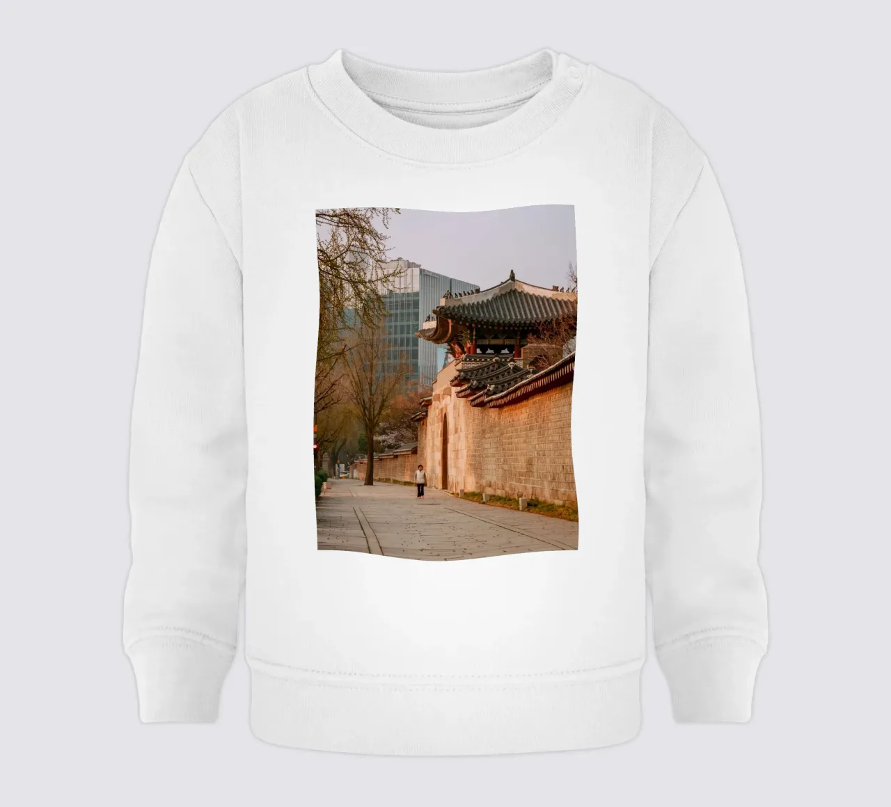 Früher Morgen in Seoul, Südkorea Baby Sweatshirt von mbgraphx2