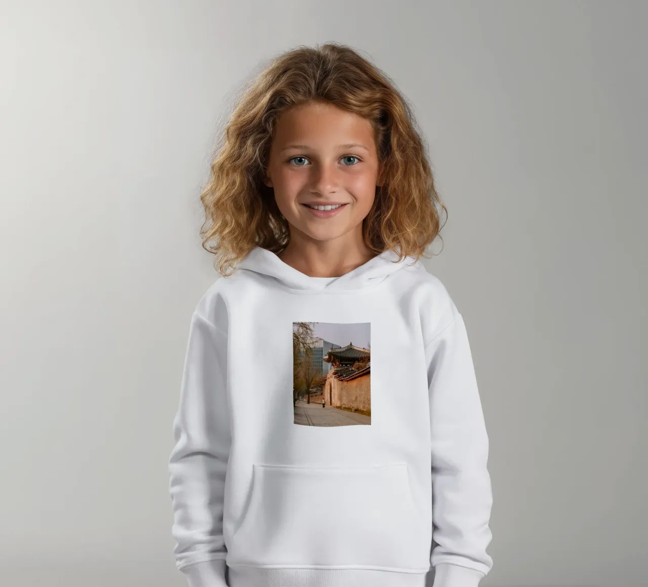 Mattina presto a Seul, Corea del Sud felpa bambino con cappuccio da mbgraphx2