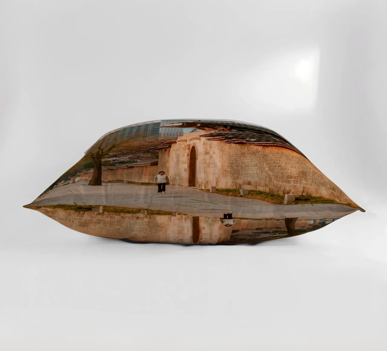 Mattina presto a Seul, Corea del Sud cuscino da mbgraphx2