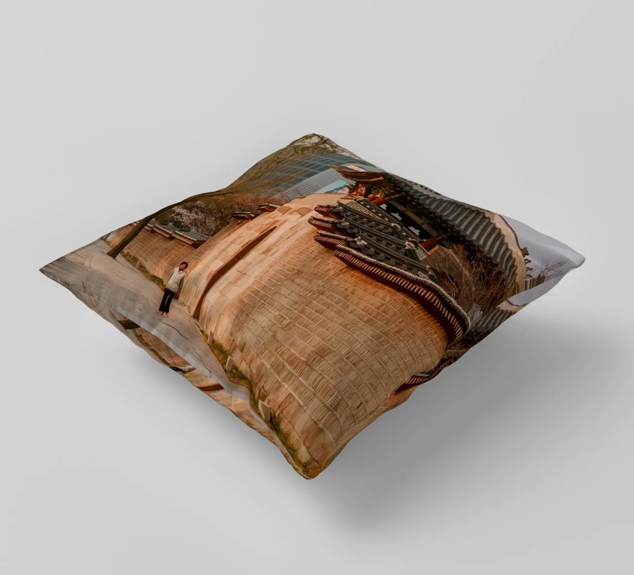 Mattina presto a Seul, Corea del Sud cuscino da mbgraphx2