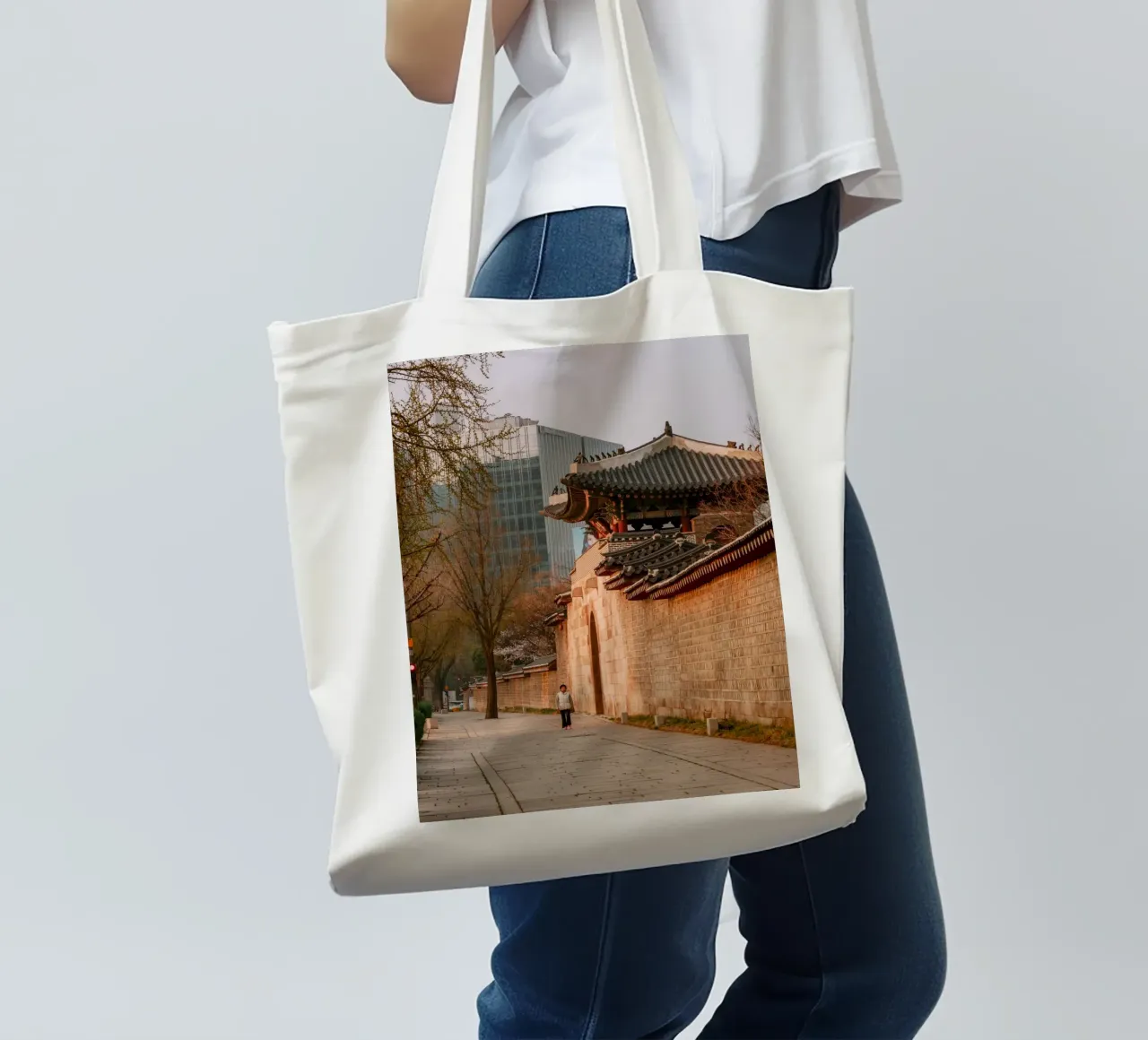 Mattina presto a Seul, Corea del Sud borsa in juta da mbgraphx2