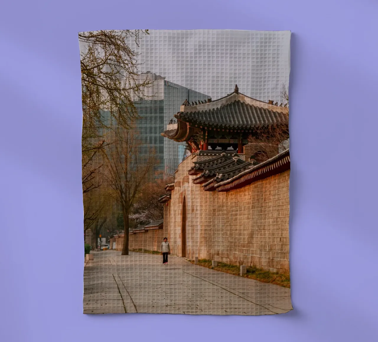 Mattina presto a Seul, Corea del Sud canovaccio da cucina da mbgraphx2