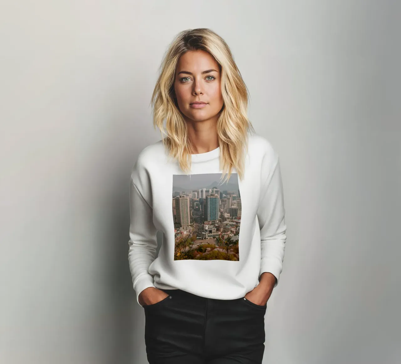 Skyline mattutino di Seul, Corea del Sud felpa da mbgraphx2