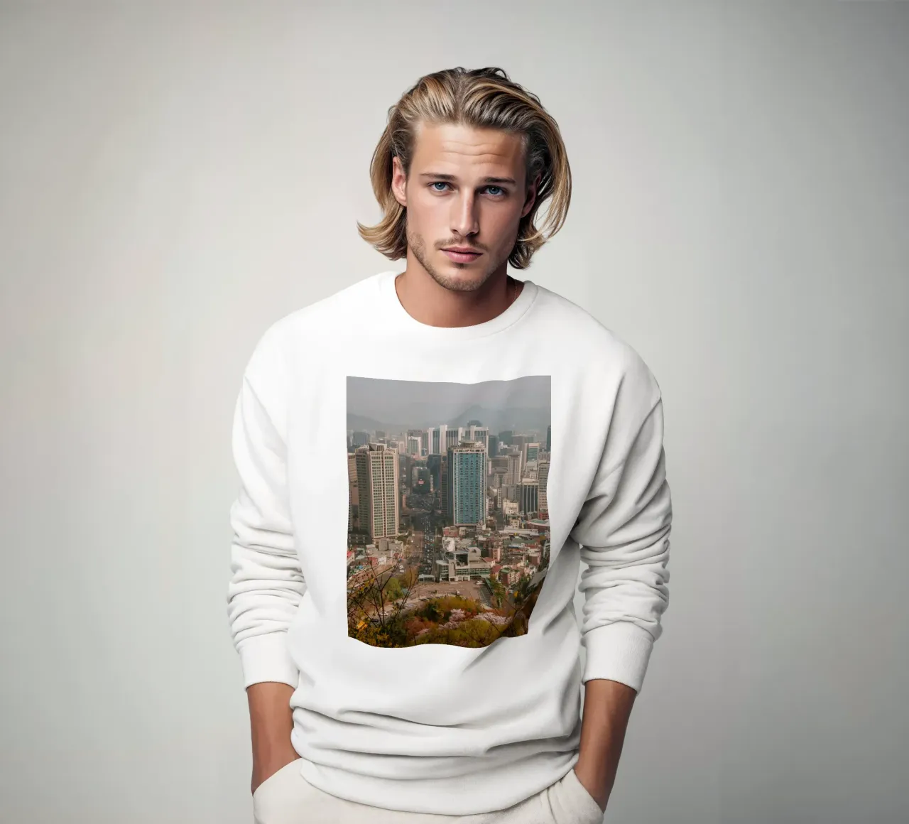 Skyline mattutino di Seul, Corea del Sud felpa da mbgraphx2