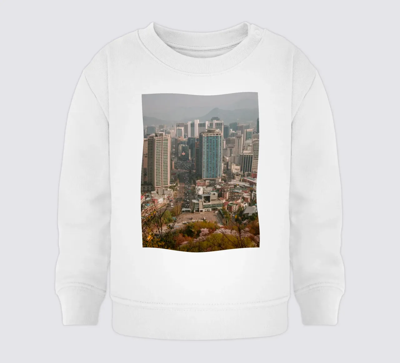 Skyline mattutino di Seul, Corea del Sud felpa neonato da mbgraphx2