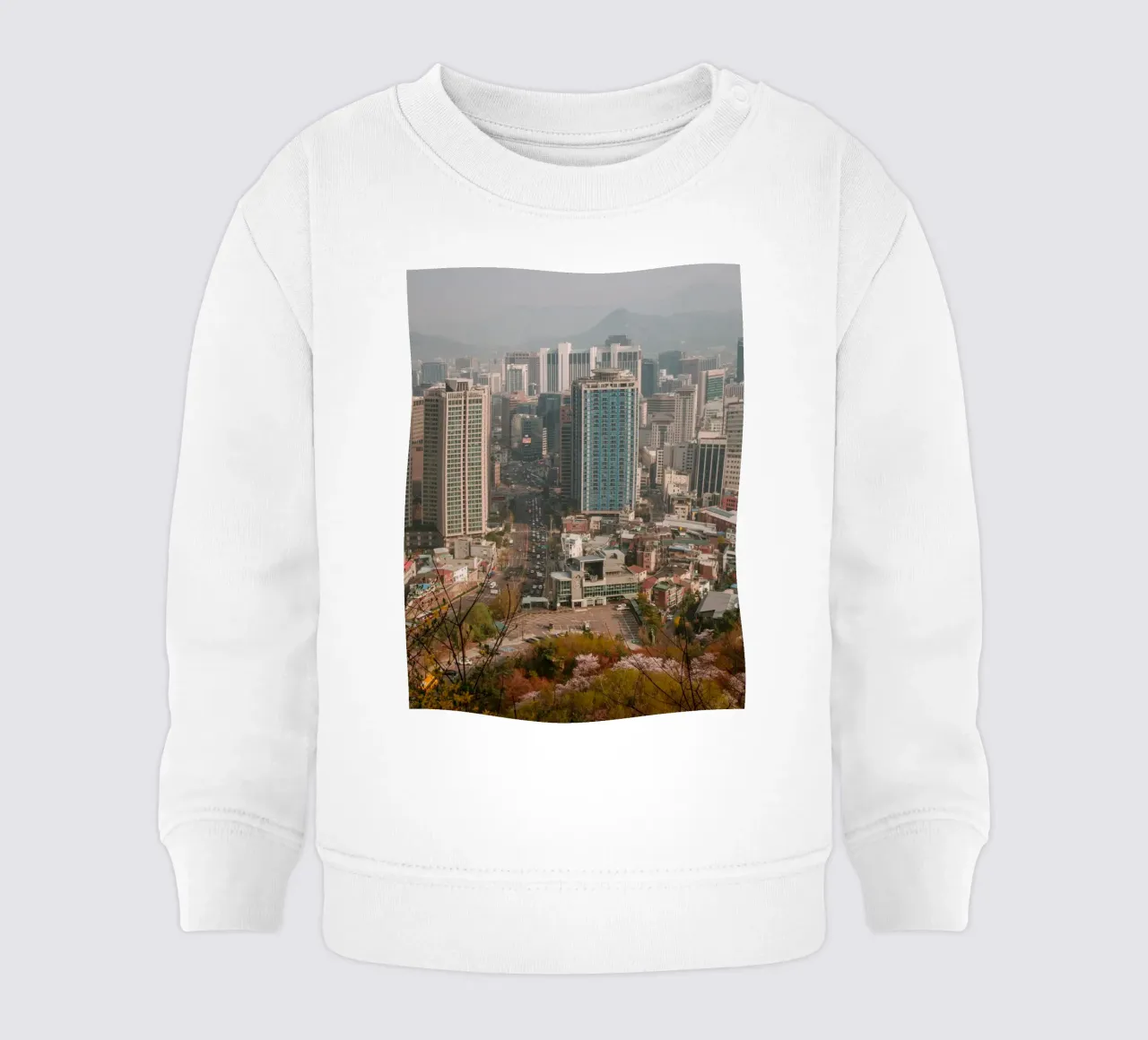 Skyline mattutino di Seul, Corea del Sud felpa neonato da mbgraphx2