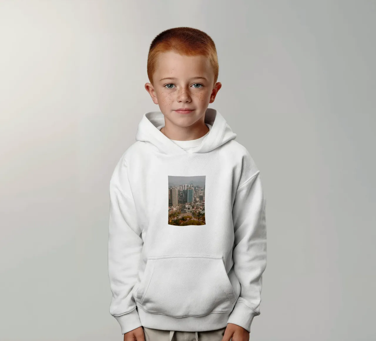 Skyline mattutino di Seul, Corea del Sud felpa bambino con cappuccio da mbgraphx2