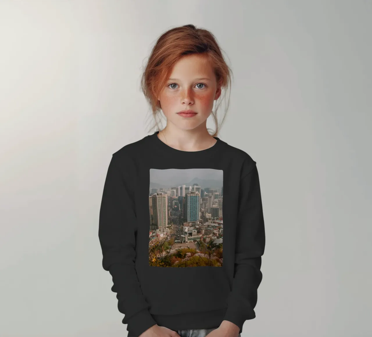 Skyline mattutino di Seul, Corea del Sud felpa bambino da mbgraphx2