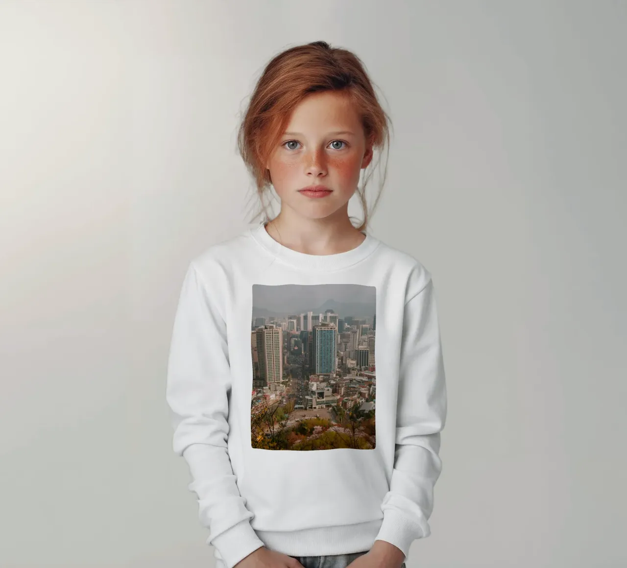 Skyline mattutino di Seul, Corea del Sud felpa bambino da mbgraphx2