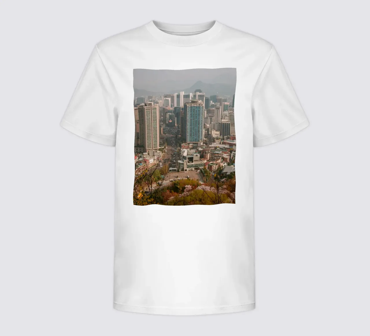 Skyline mattutino di Seul, Corea del Sud t-shirt bambini da mbgraphx2