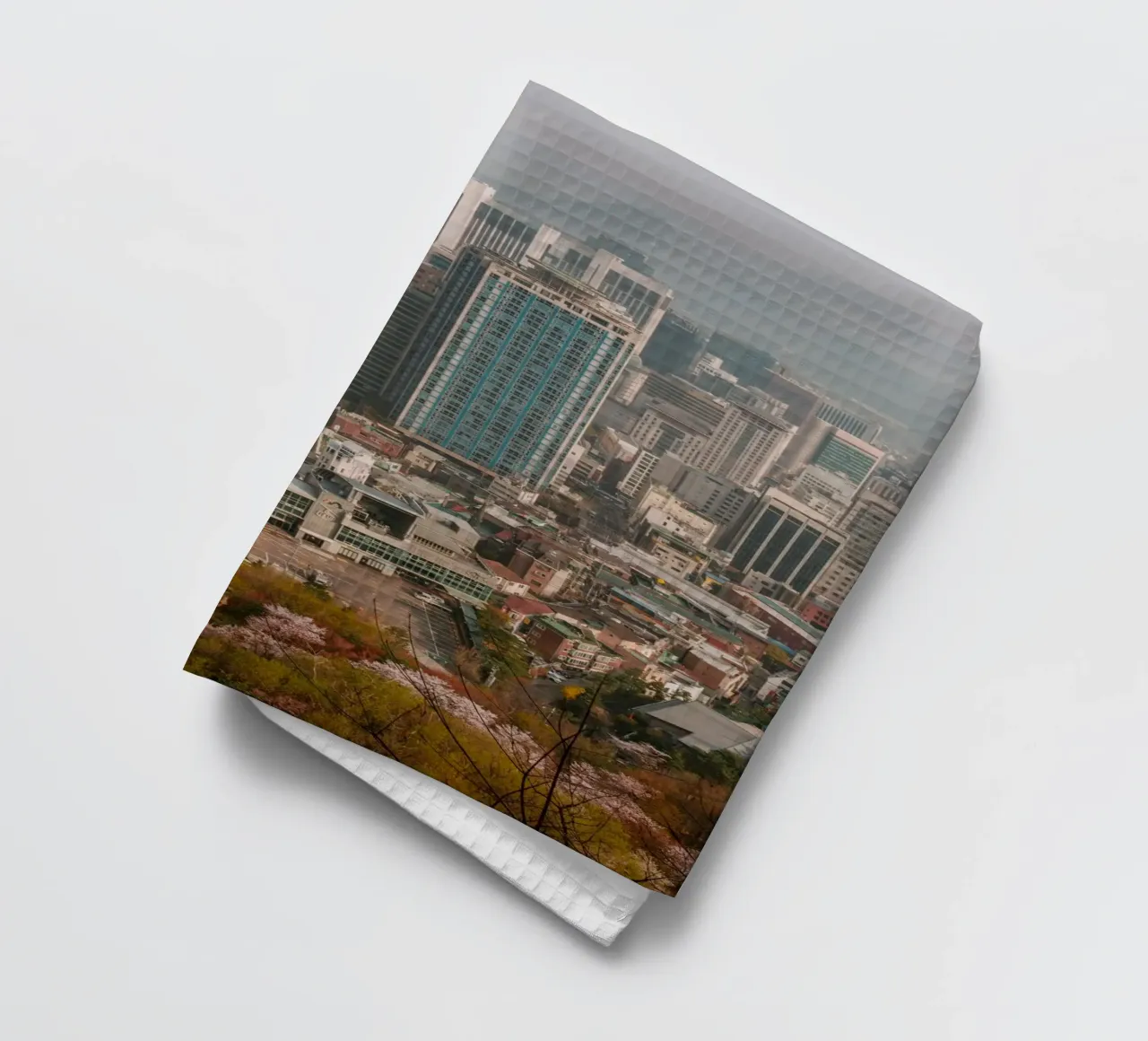 Skyline mattutino di Seul, Corea del Sud canovaccio da cucina da mbgraphx2