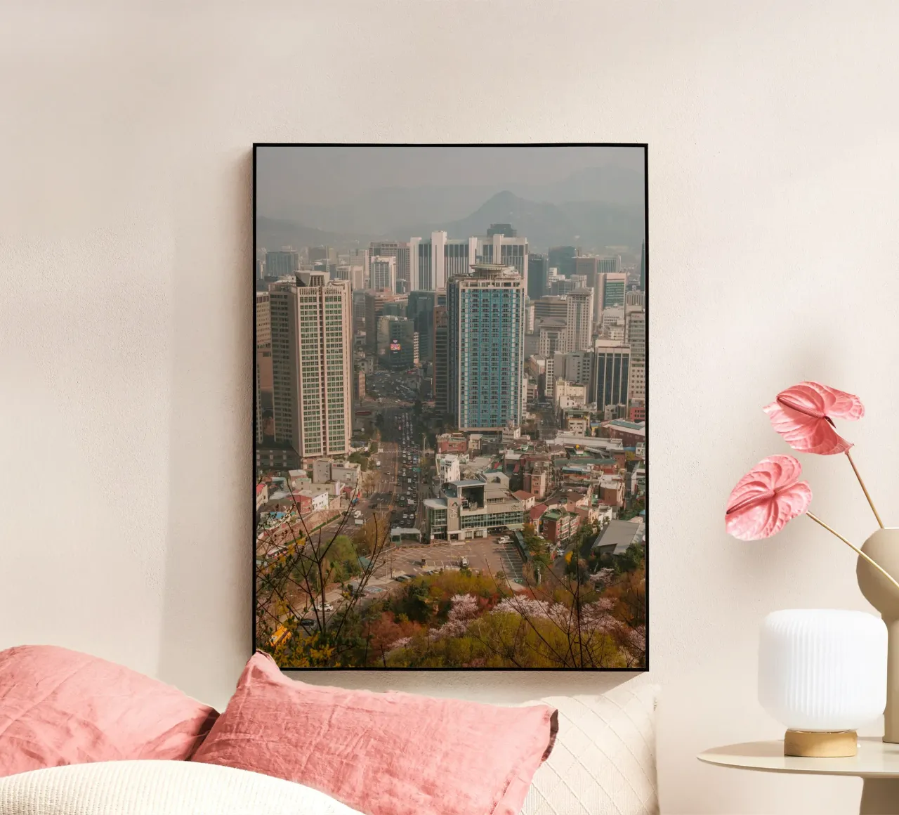 Skyline mattutino di Seul, Corea del Sud plexiglass da mbgraphx2