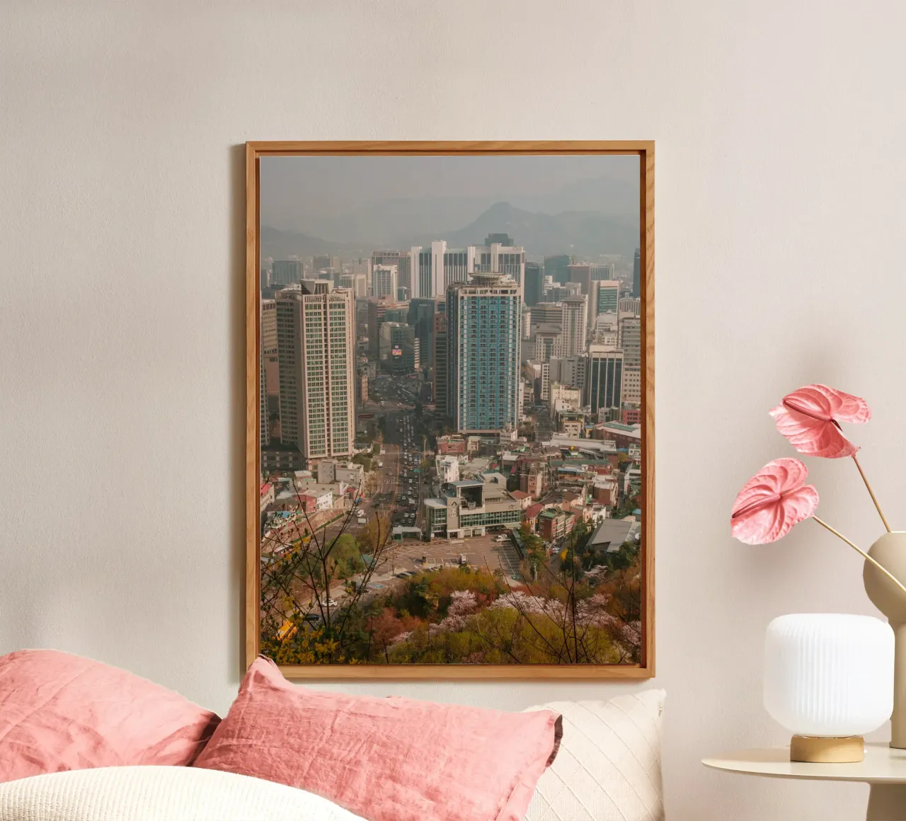 Skyline mattutino di Seul, Corea del Sud alluminio dibond da mbgraphx2