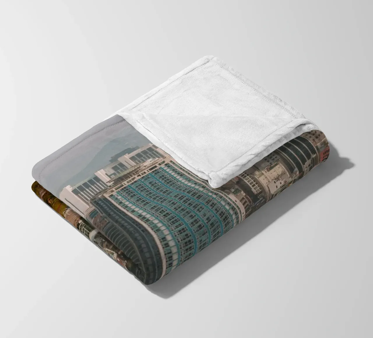 Skyline mattutino di Seul, Corea del Sud coperta in pile da mbgraphx2