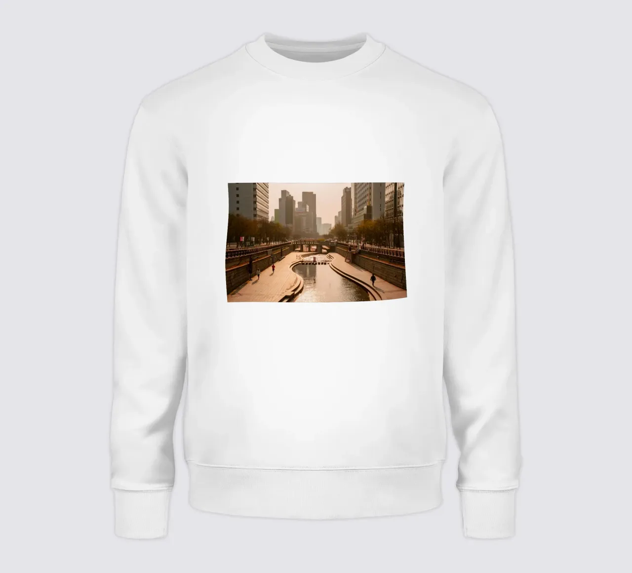 Alba del torrente Cheonggyecheon a Seul, Corea del Sud felpa da mbgraphx2