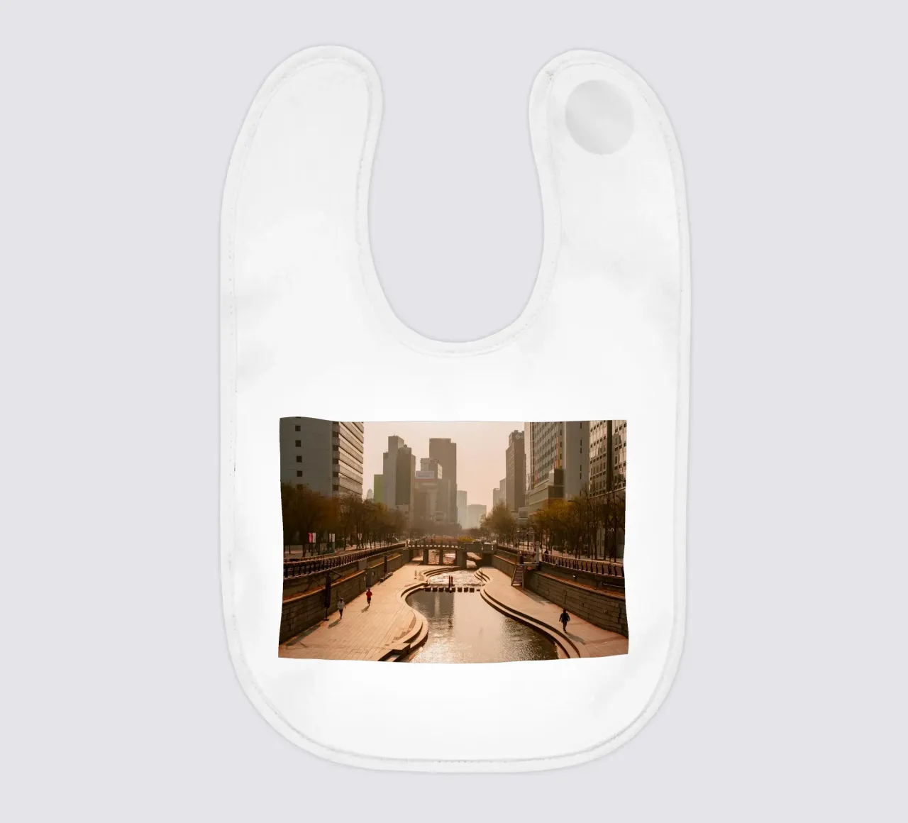 Alba del torrente Cheonggyecheon a Seul, Corea del Sud bavaglino da mbgraphx2