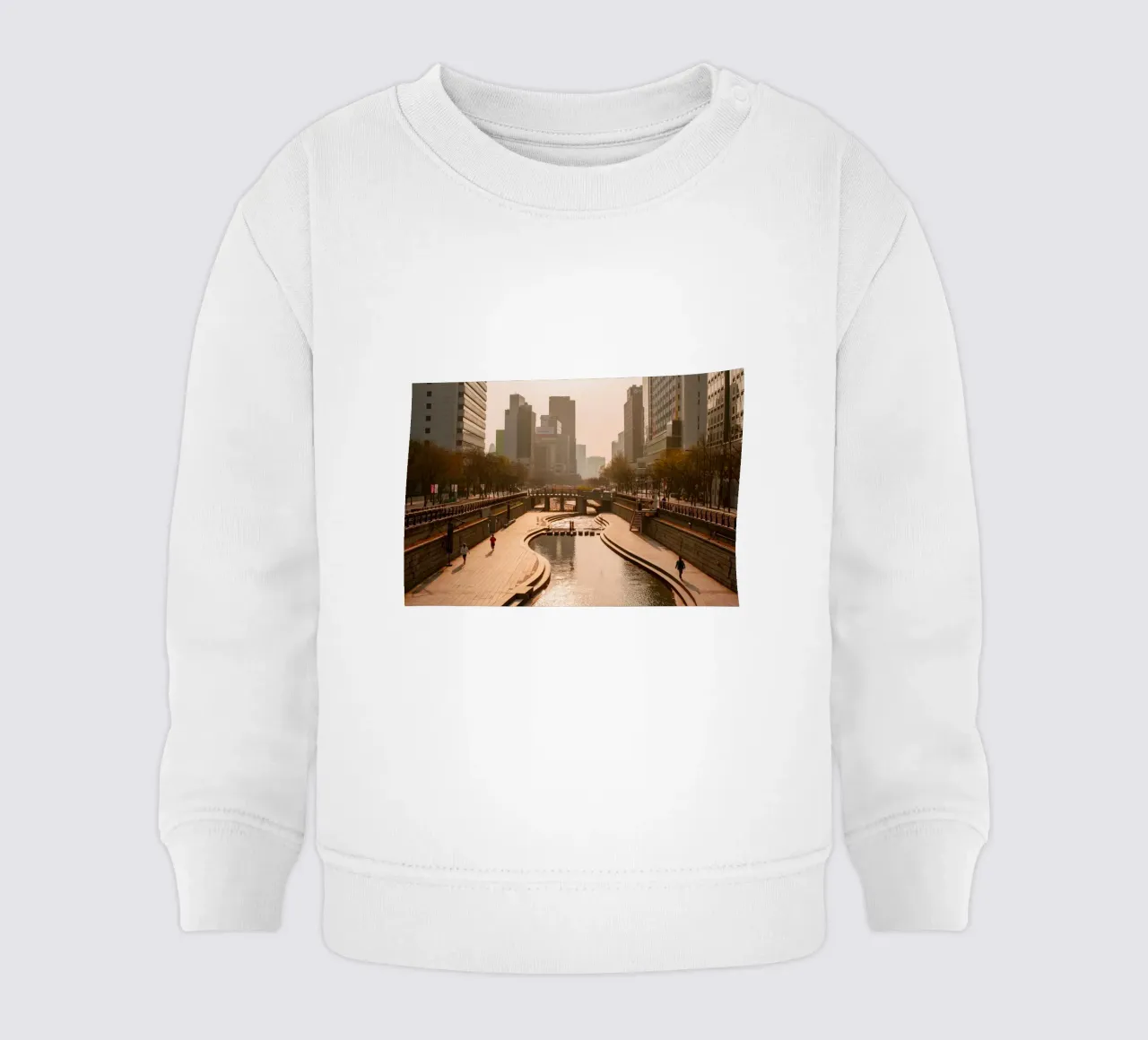 Alba del torrente Cheonggyecheon a Seul, Corea del Sud felpa neonato da mbgraphx2