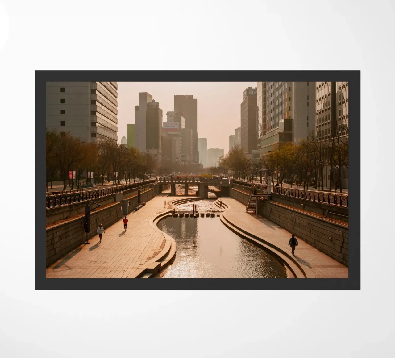 Alba del torrente Cheonggyecheon a Seul, Corea del Sud zerbino da mbgraphx2