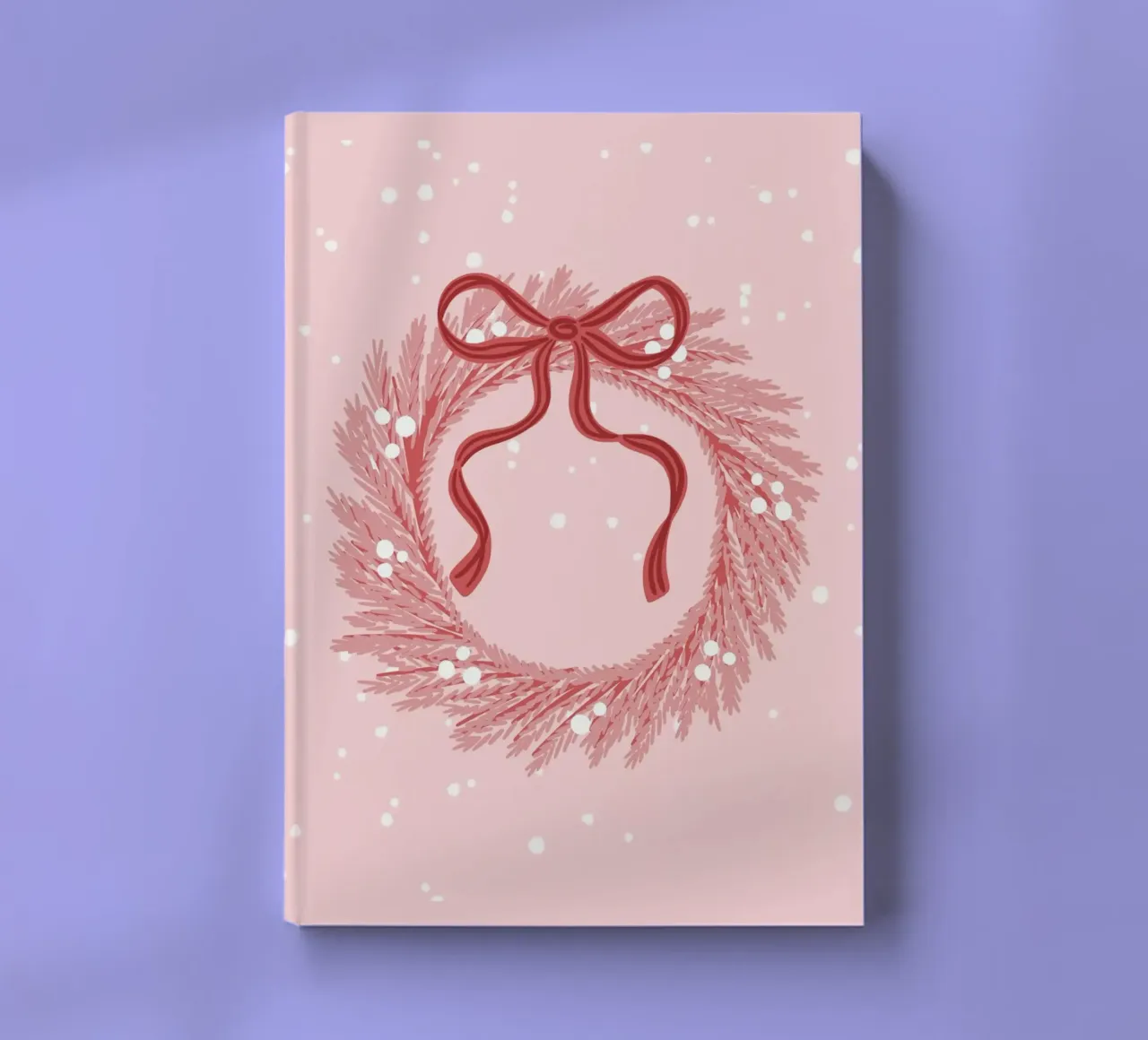 Poster couronne de Noël, décoration de Noël, pull de Noël carnet de notes de TheHolidayShop