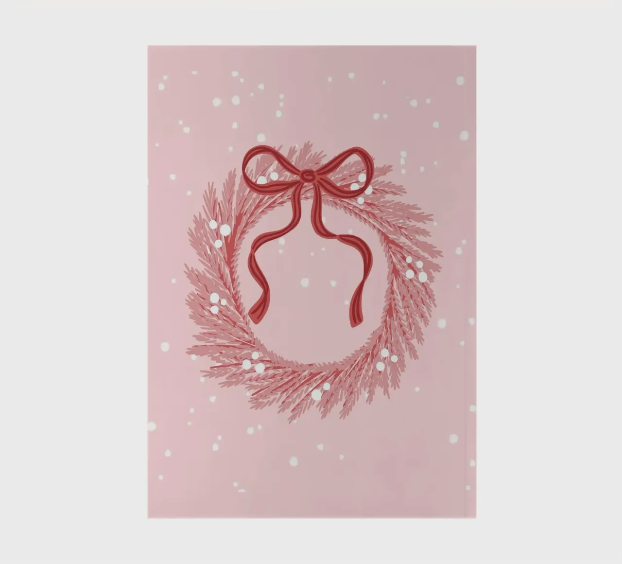 Poster couronne de Noël, décoration de Noël, pull de Noël carnet de notes de TheHolidayShop