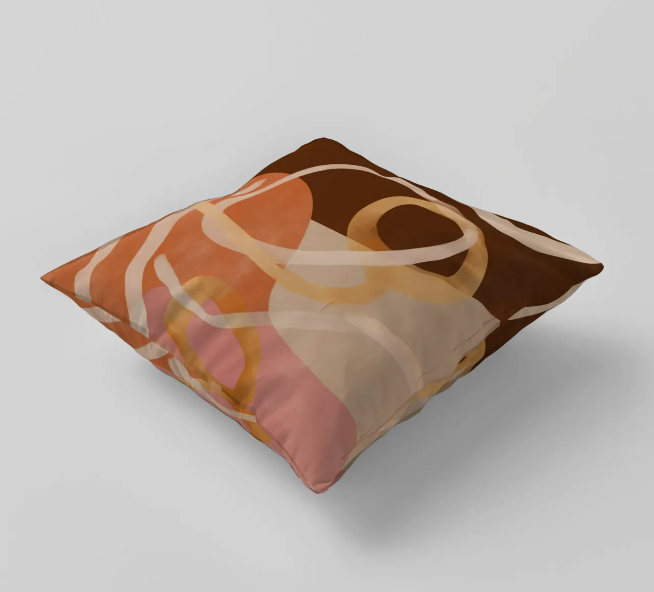 Loops in Earth Tones cuscino da Colormenta