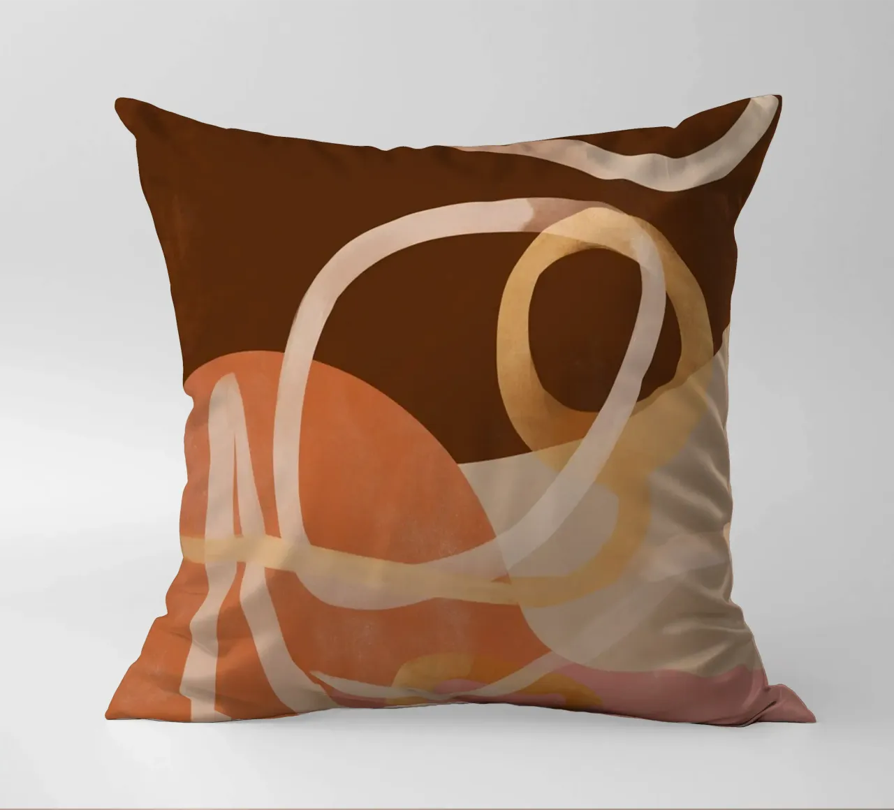 Loops in Earth Tones cuscino da Colormenta