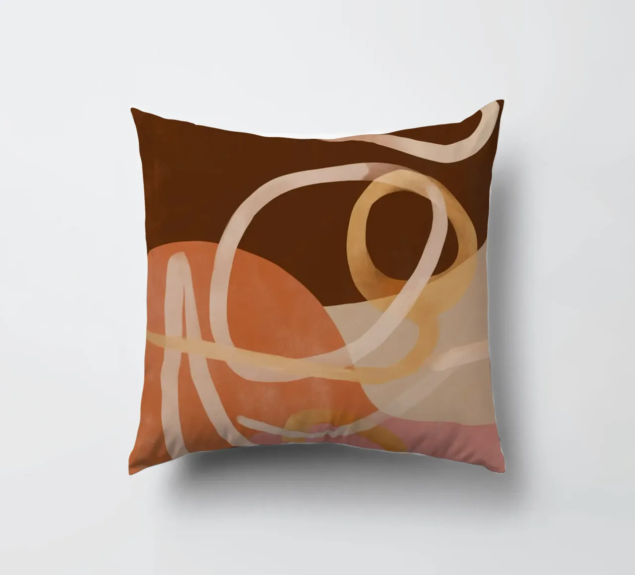 Loops in Earth Tones cuscino da Colormenta