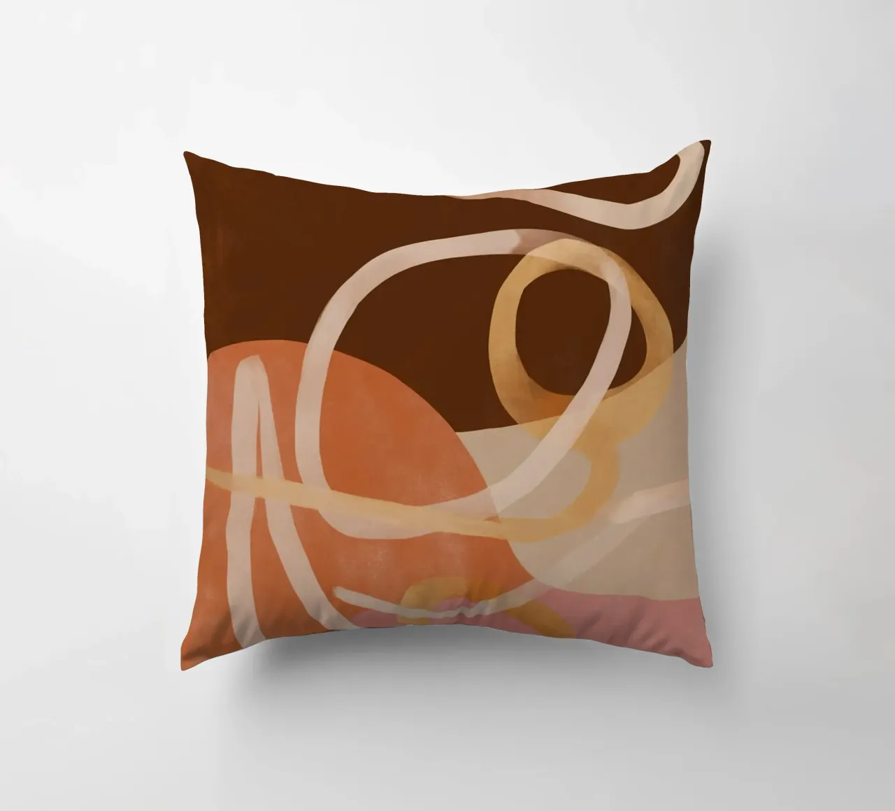 Loops in Earth Tones cuscino da Colormenta