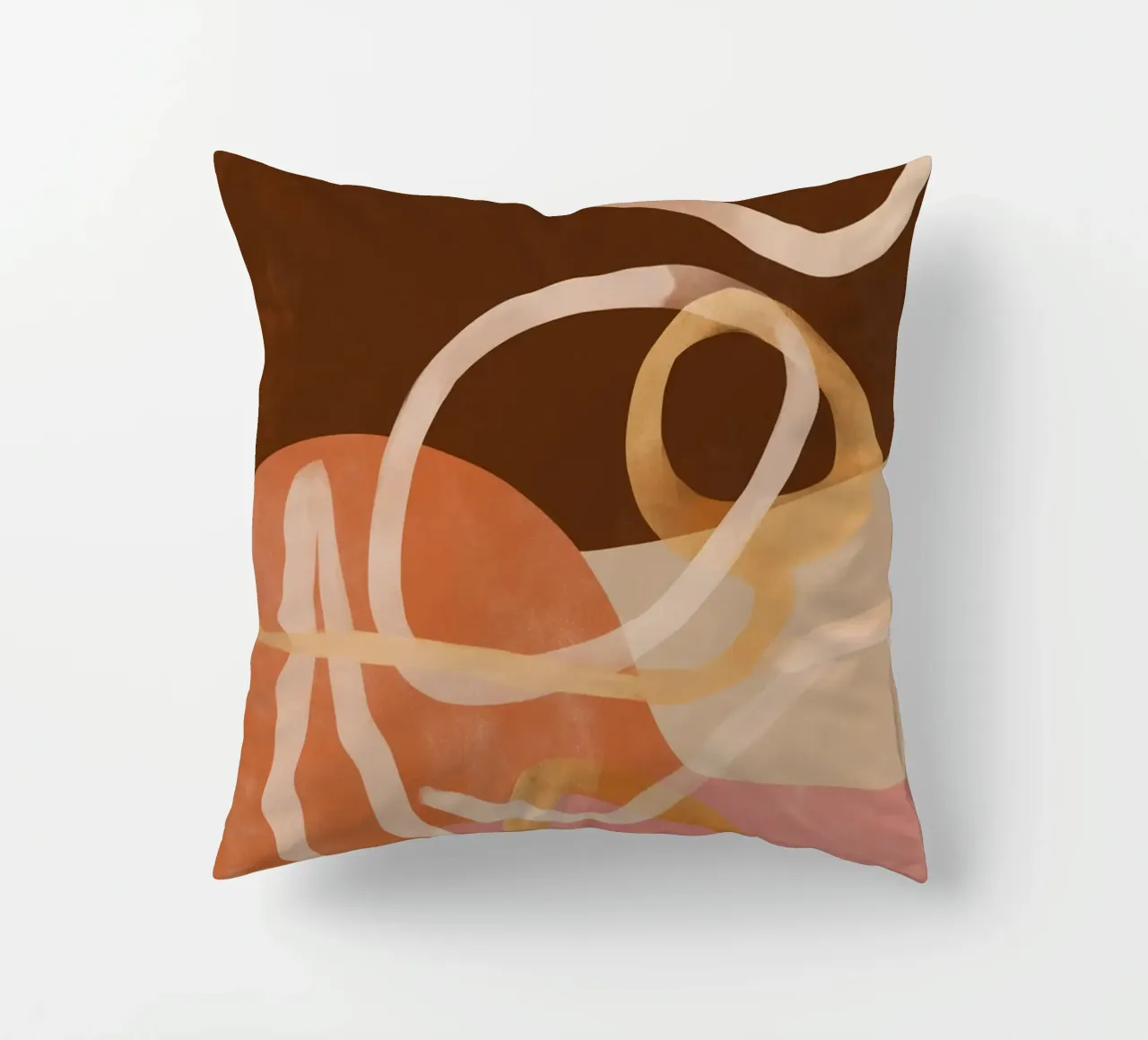 Loops in Earth Tones cuscino da Colormenta