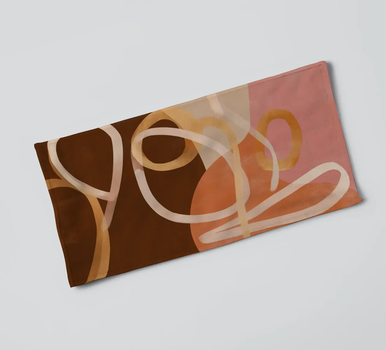 Loops in Earth Tones asciugamano da bagno da Colormenta