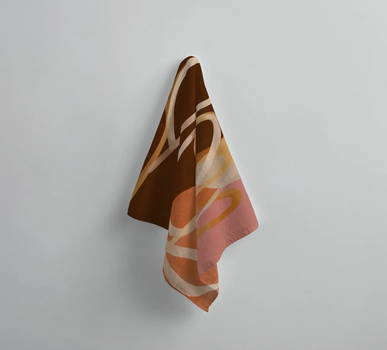 Loops in Earth Tones asciugamano da bagno da Colormenta