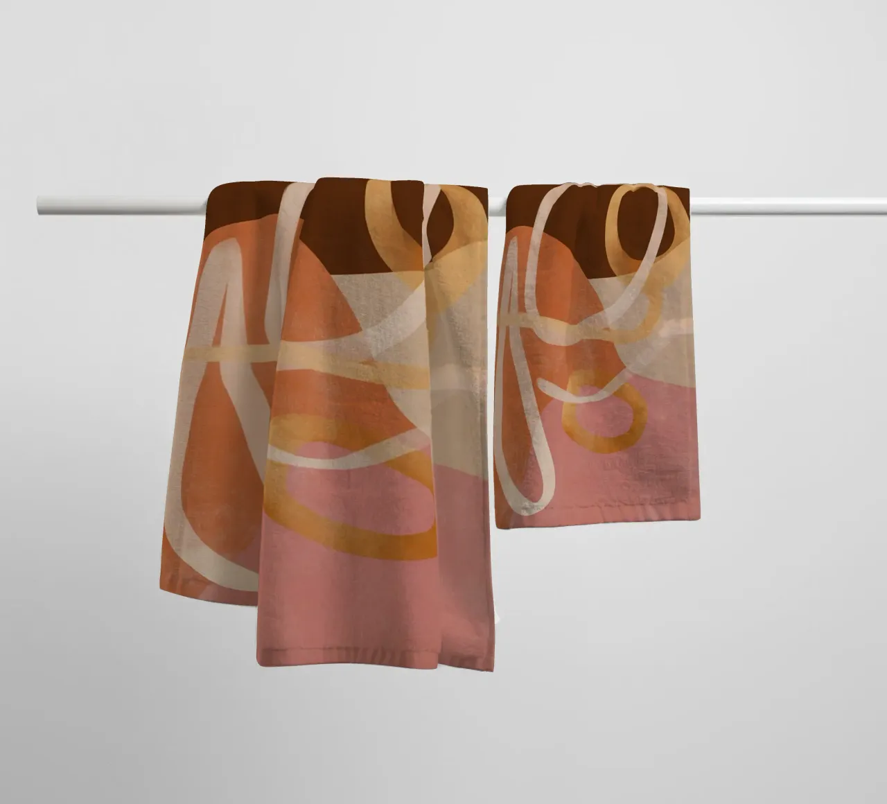 Loops in Earth Tones asciugamano da bagno da Colormenta