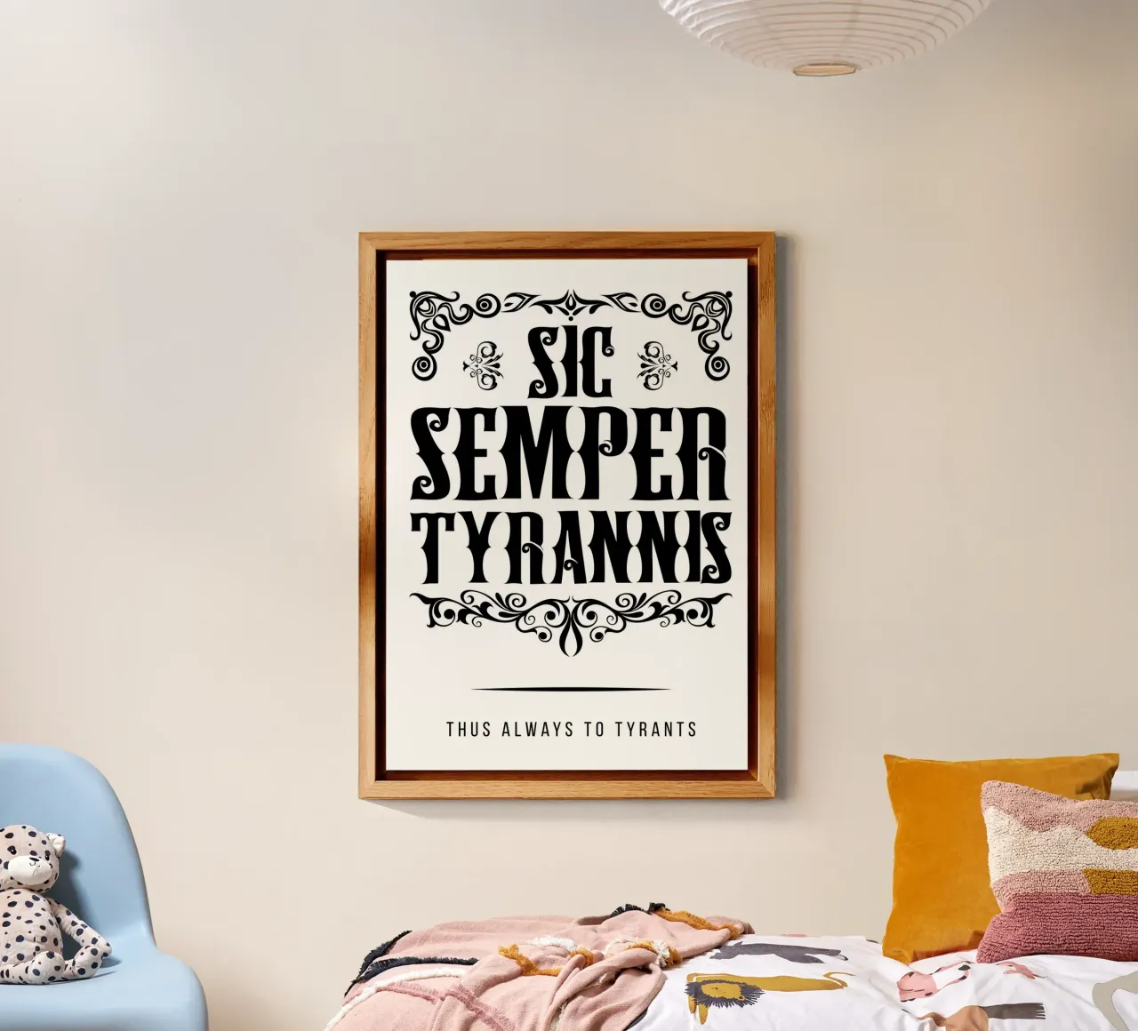 Sic Semper Tyrannis - Resistenza contro l'oppressione alluminio dibond da Lateinische Sprichwort Poster