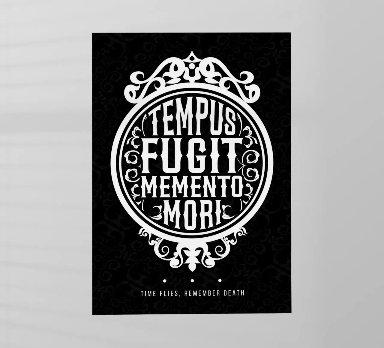 Tempus Fugit Memento Mori - Tempo e caducità pellicola backlit da Lateinische Sprichwort Poster