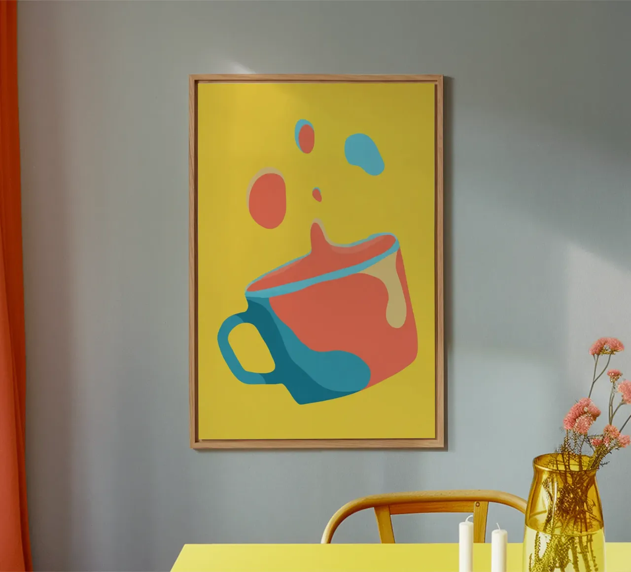 Minimalist Pop Mug in Motion alluminio dibond da michi