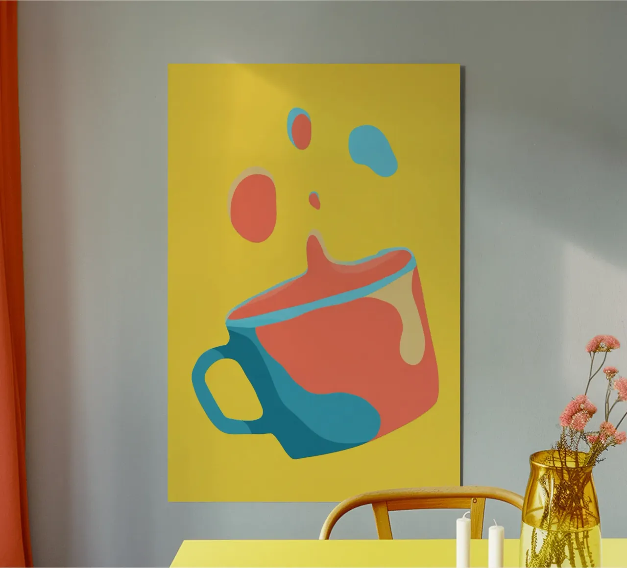 Minimalist Pop Mug in Motion alluminio dibond da michi