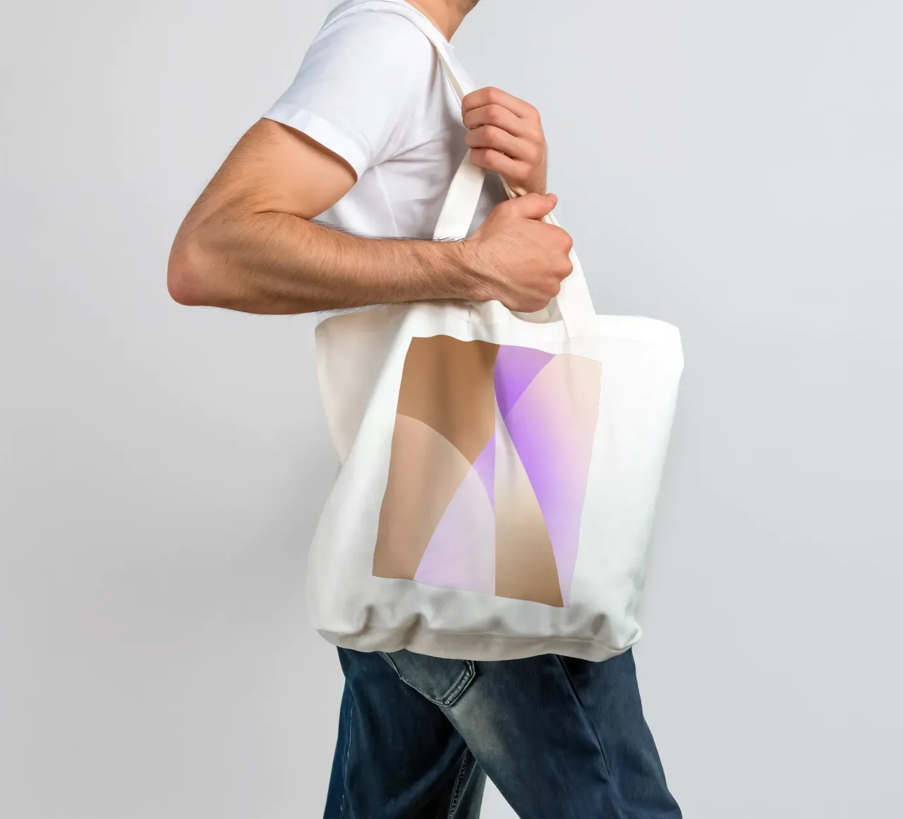 Light Flow Geometry I borsa in juta da Mosaic Dialogue